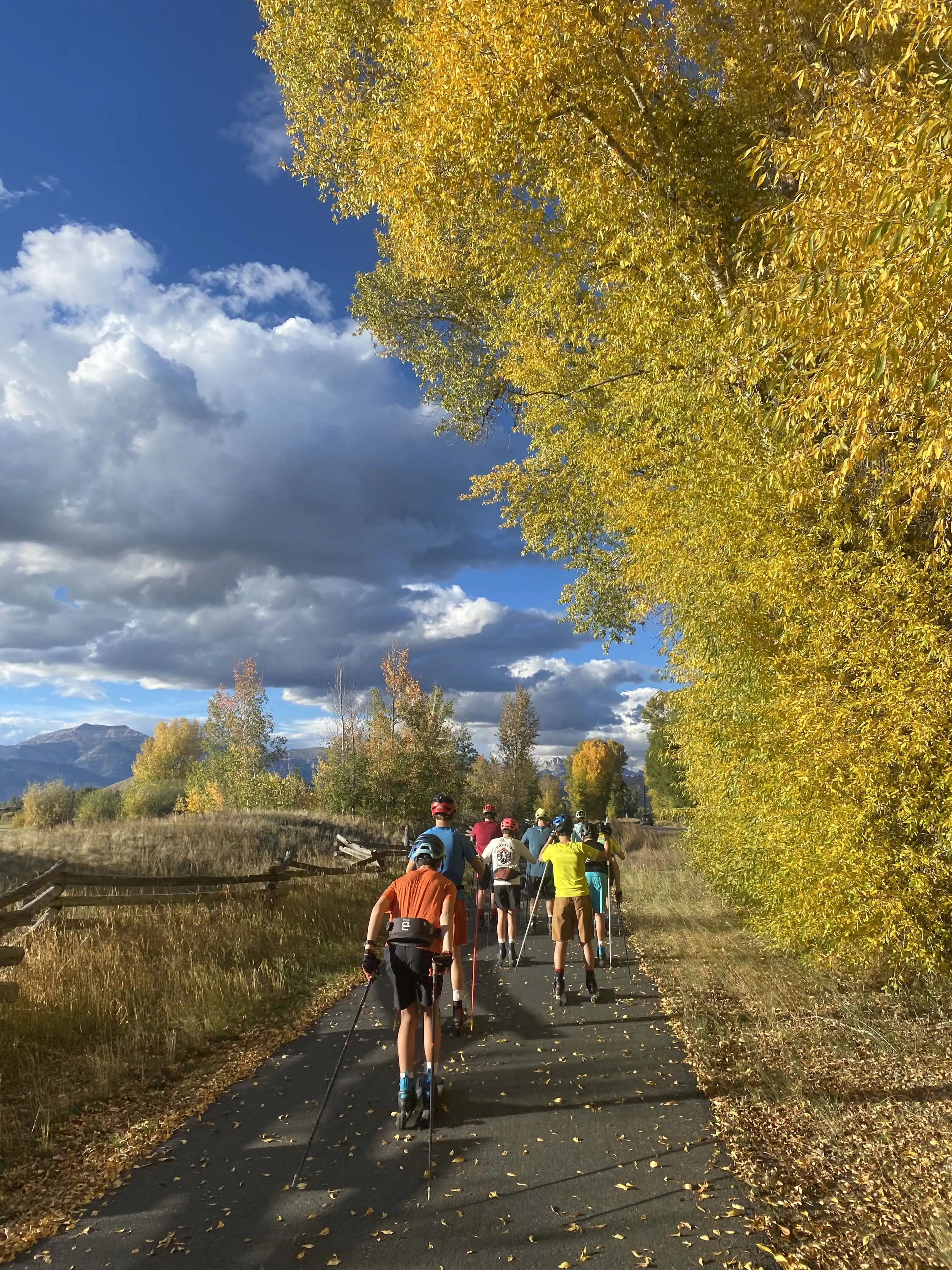 Fall rollerskiing in Jackson Hole